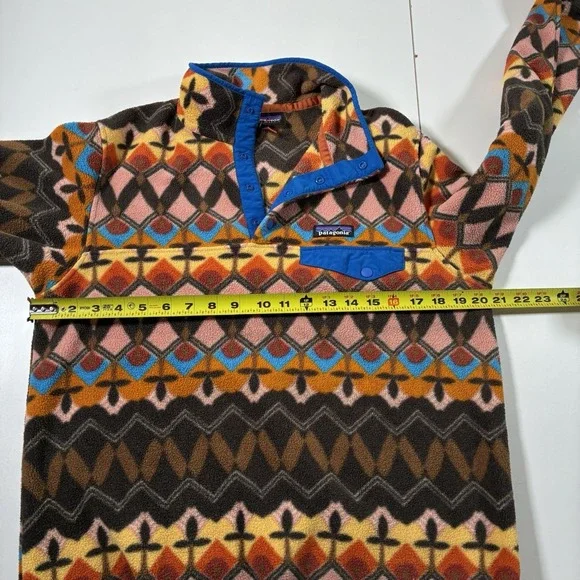 Patagonia Lightweight Synchilla Snap-T Fleece M Champions Big Anthos Aztec - Picture 5 of 9